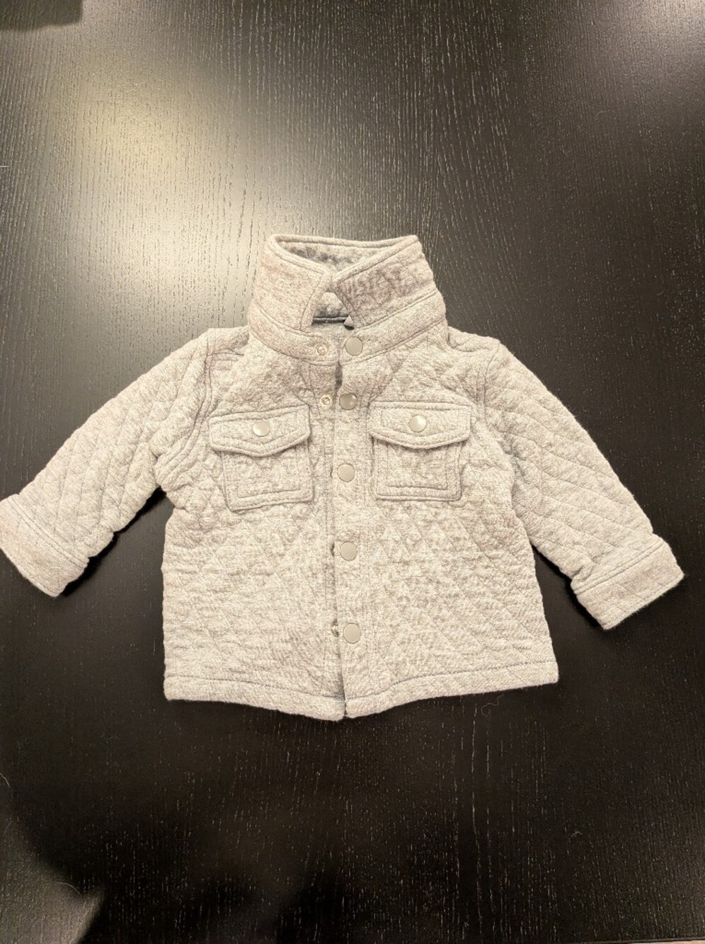 Old Navy Heather Gray Quilted Baby Jacket